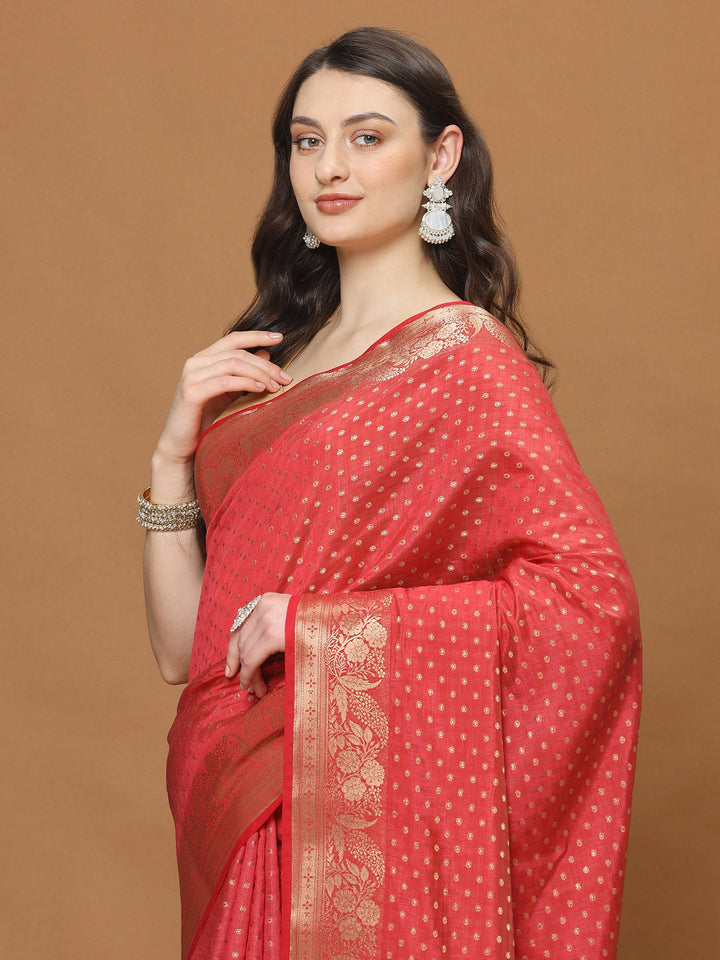 Zari Border Art Silk Woven Saree