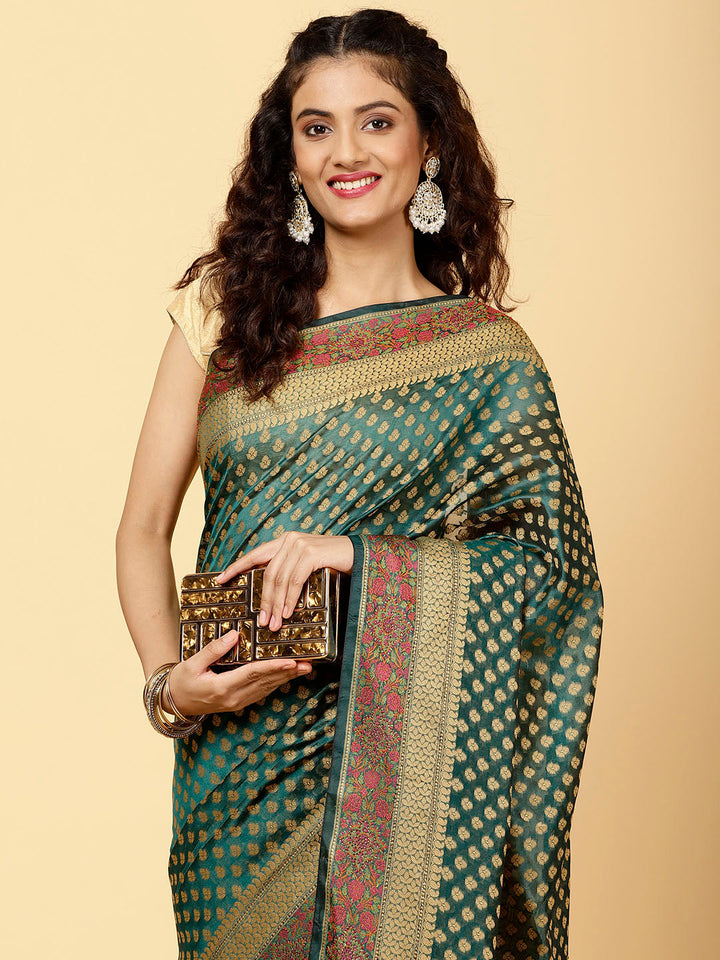 Woven Booti Cotton Saree