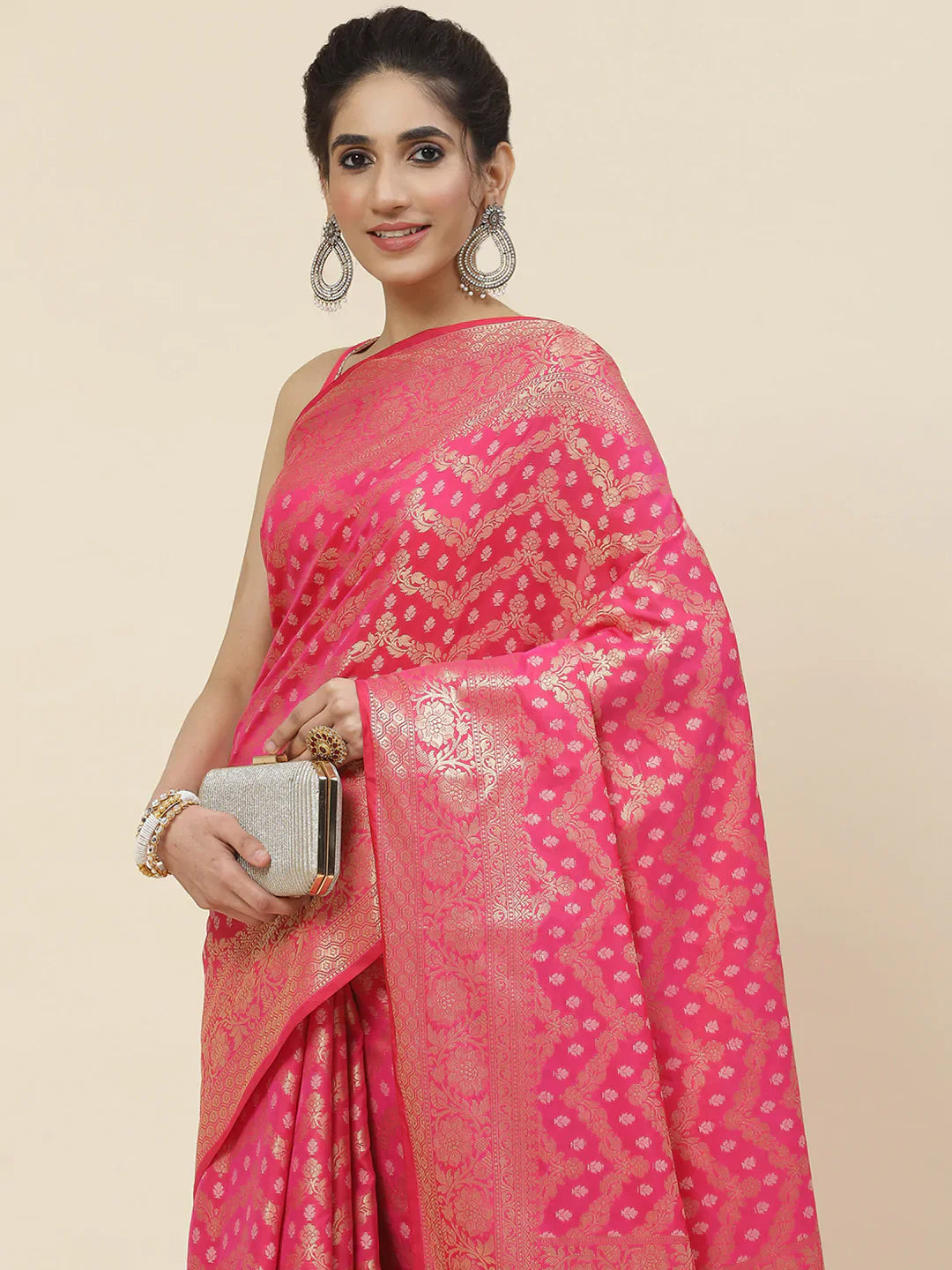 Zari Booti Cotton Woven Saree