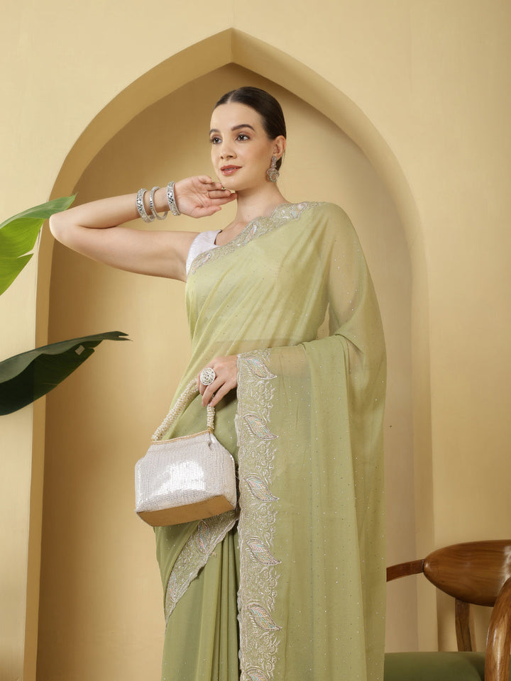 Sequence Work Georgette Saree