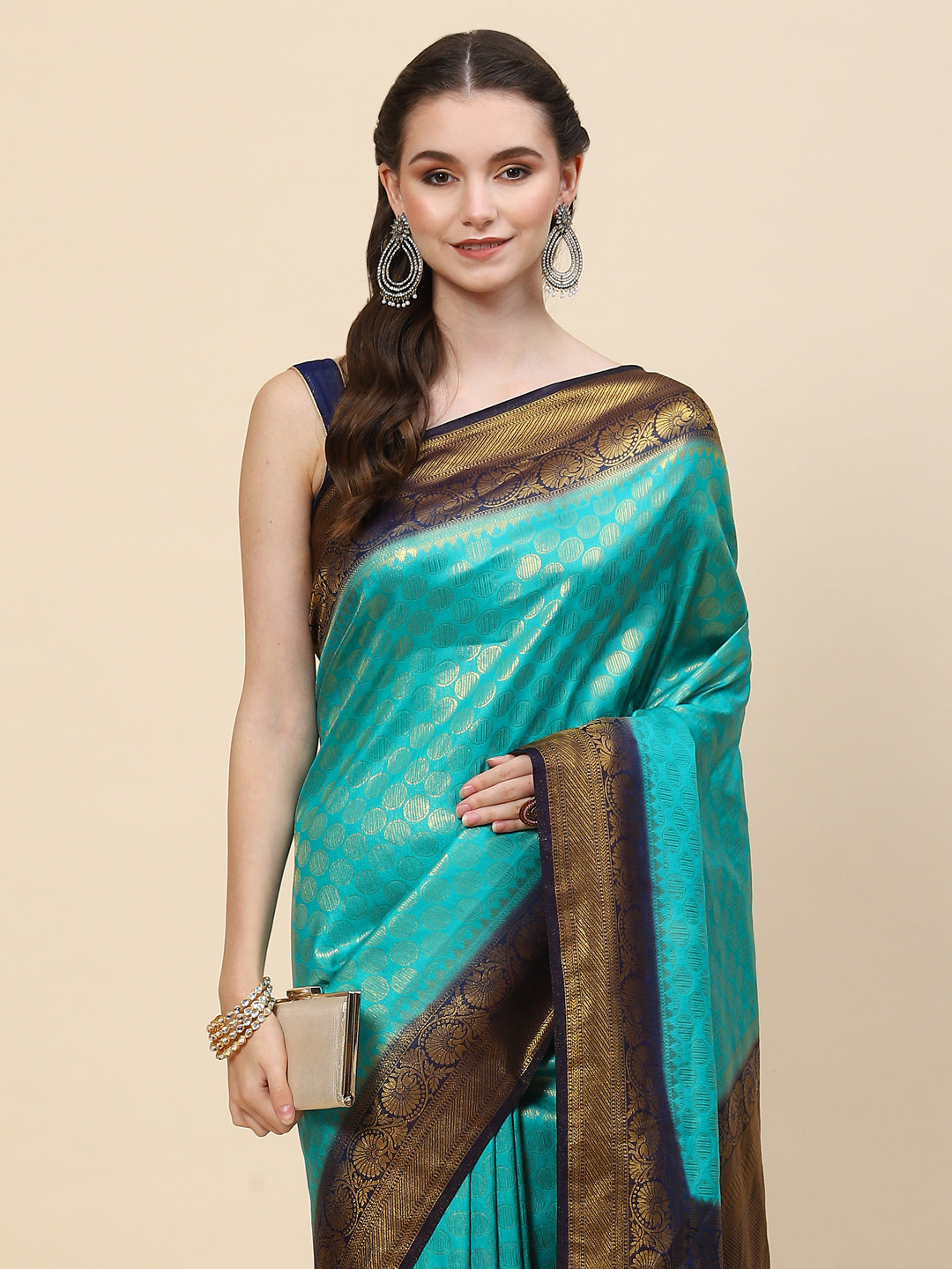 Zari Jaal Handloom Woven Saree