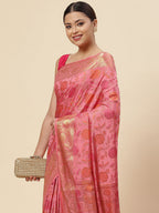 Floral Zari Jaal Handloom Woven Saree