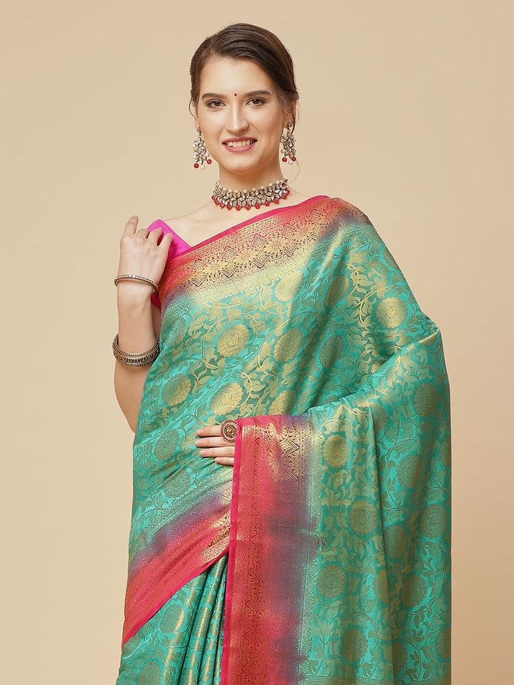 Zari Jaal Art Handloom Woven Saree