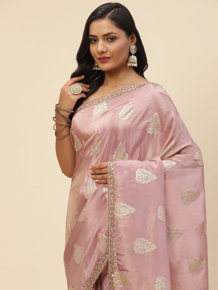 Woven Embroidered Banarasi Saree
