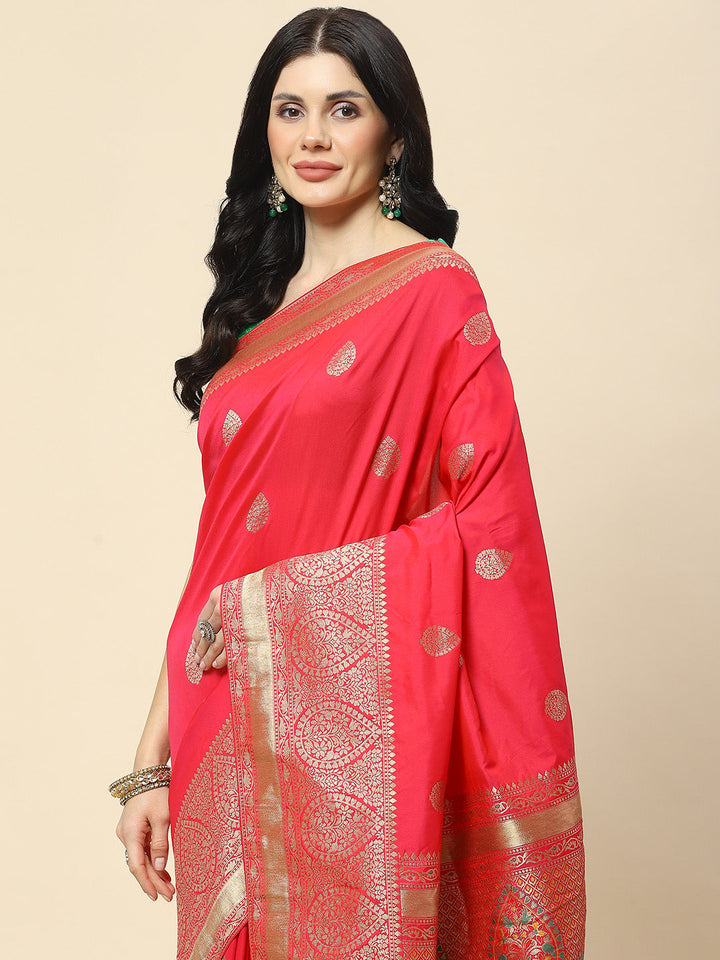 Zari Booti Woven Art Silk Banarsi Saree