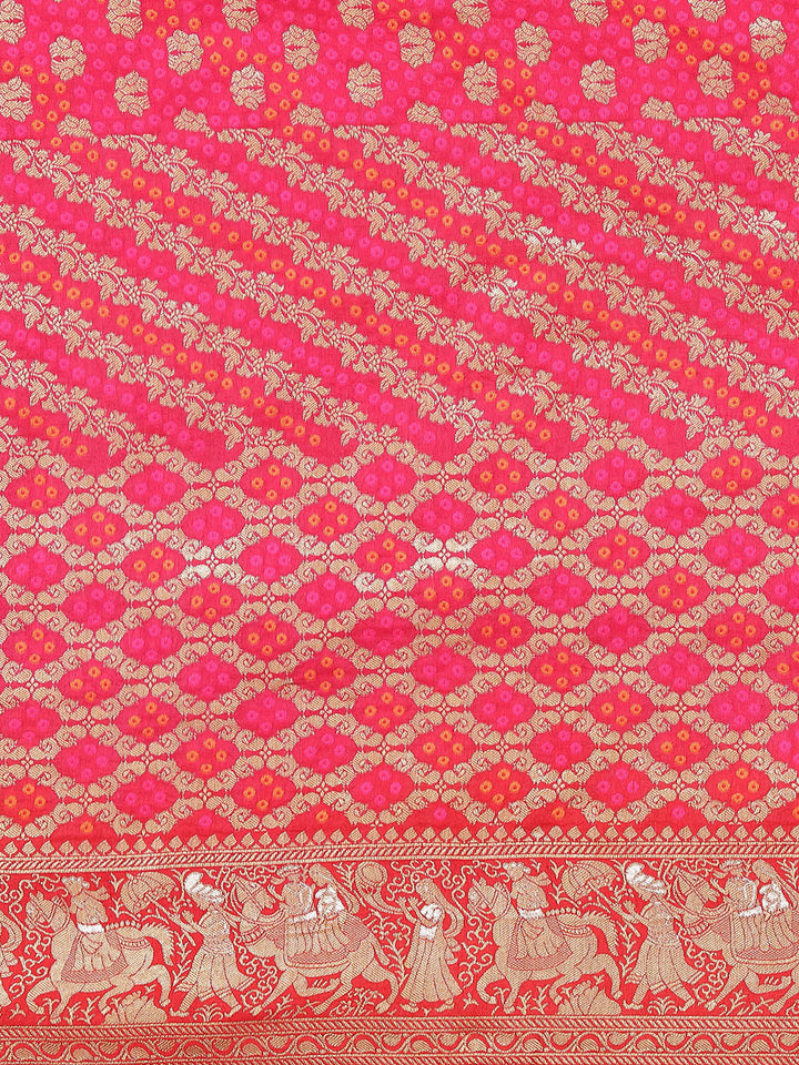 Bandhani Banarasi Woven Saree