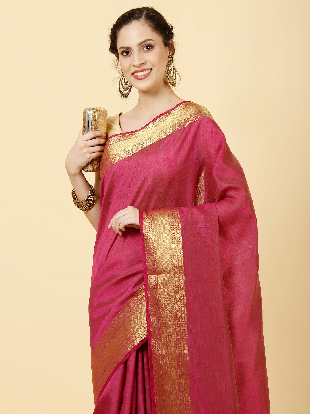 Zari Jaal Woven Handloom Saree