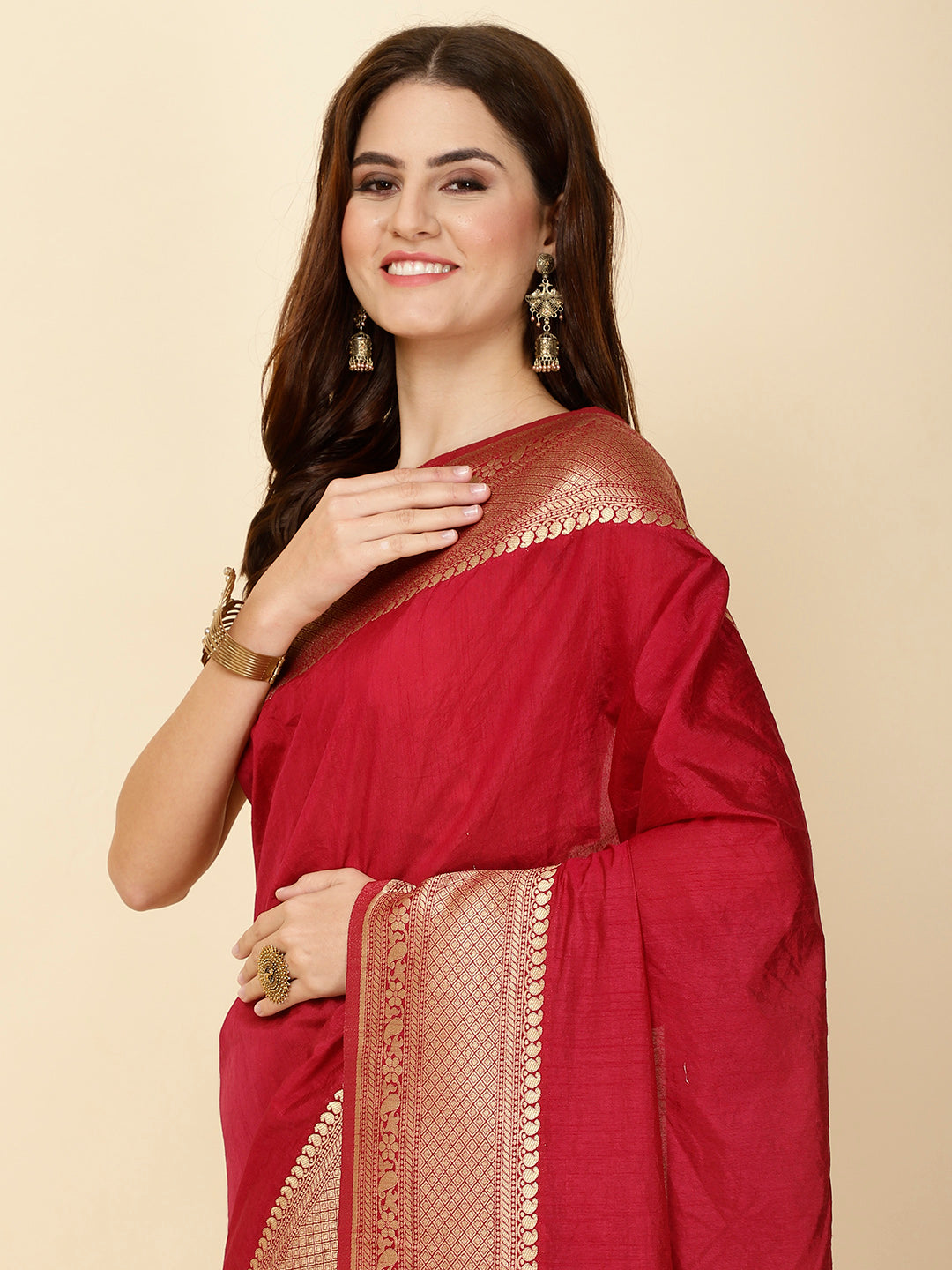 Zari Border Woven Handloom Saree