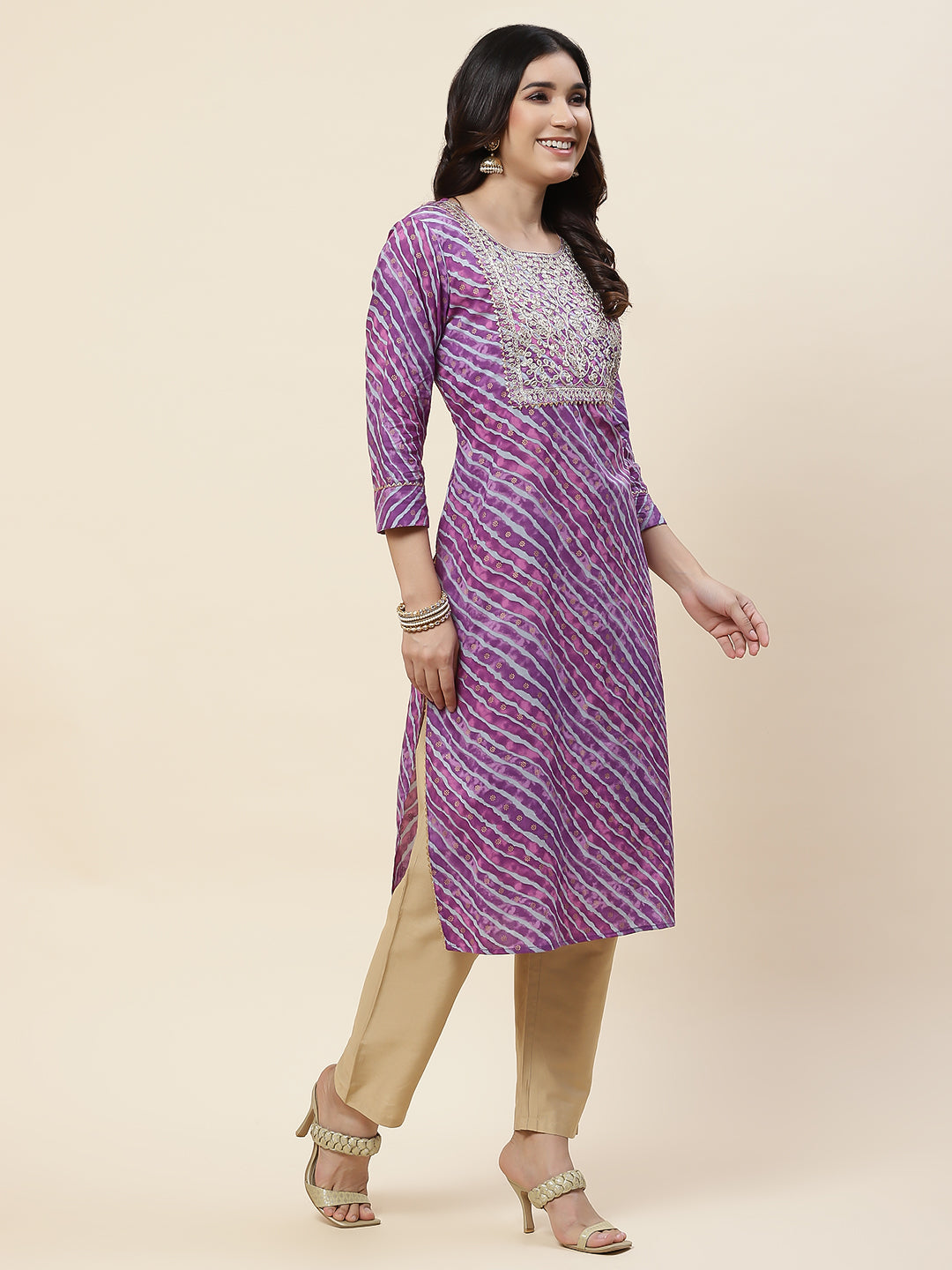 Leheriya Printed Cotton Kurta