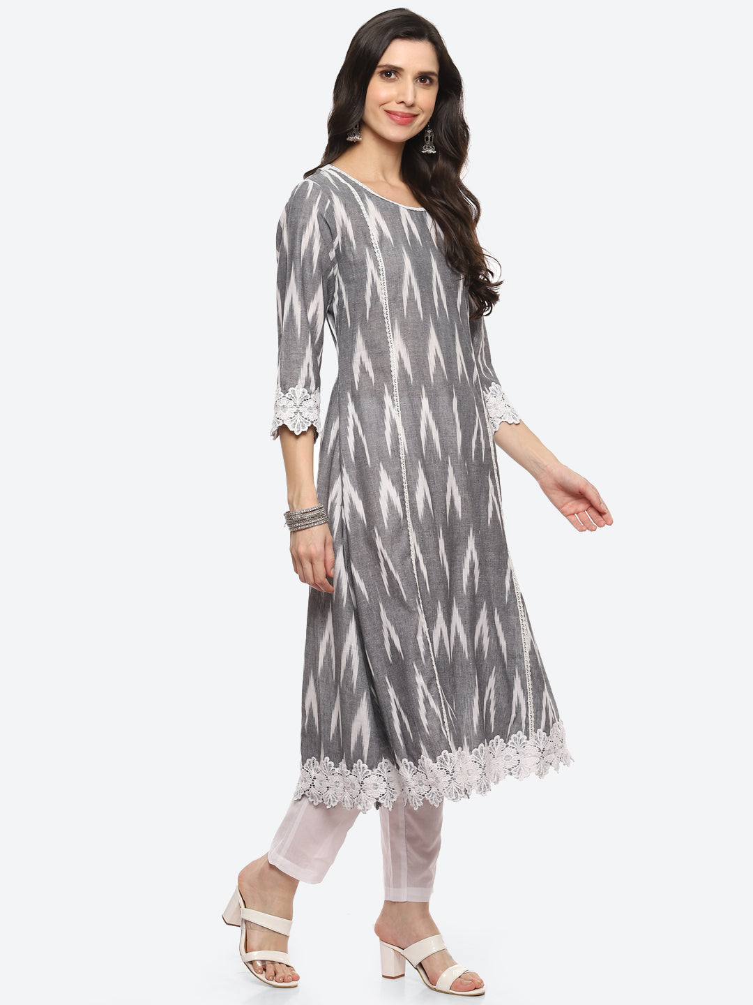 Printed Cotton Kurta With Pant