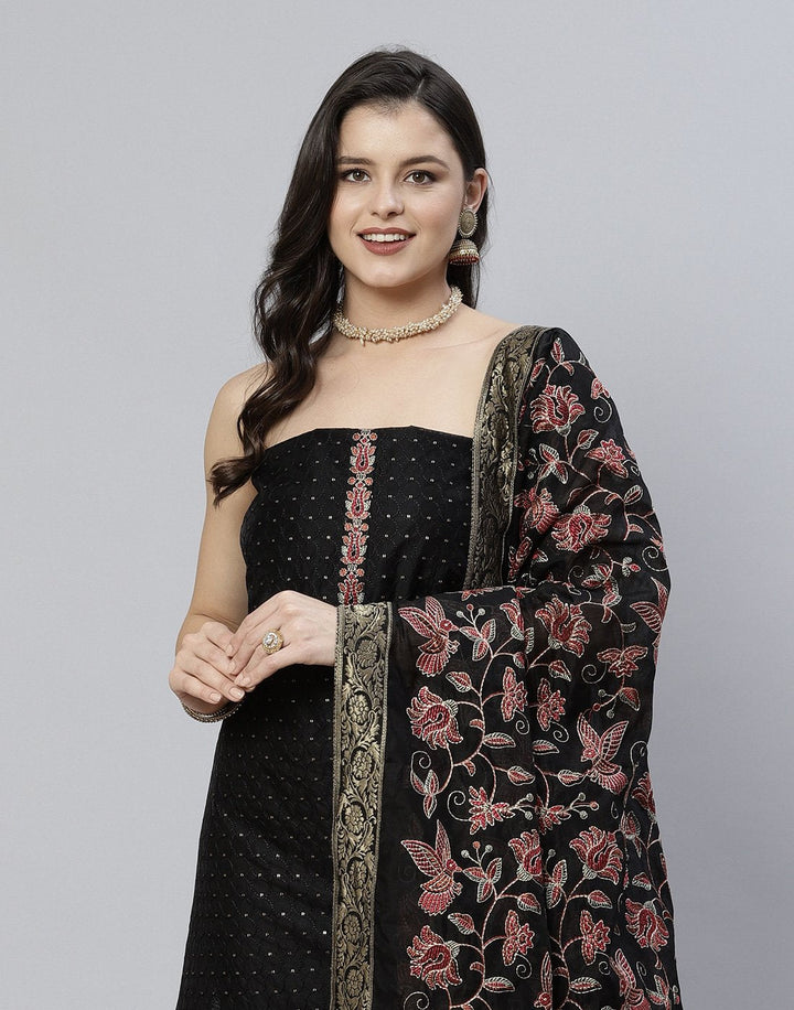 Embroidered Chanderi Suit Piece