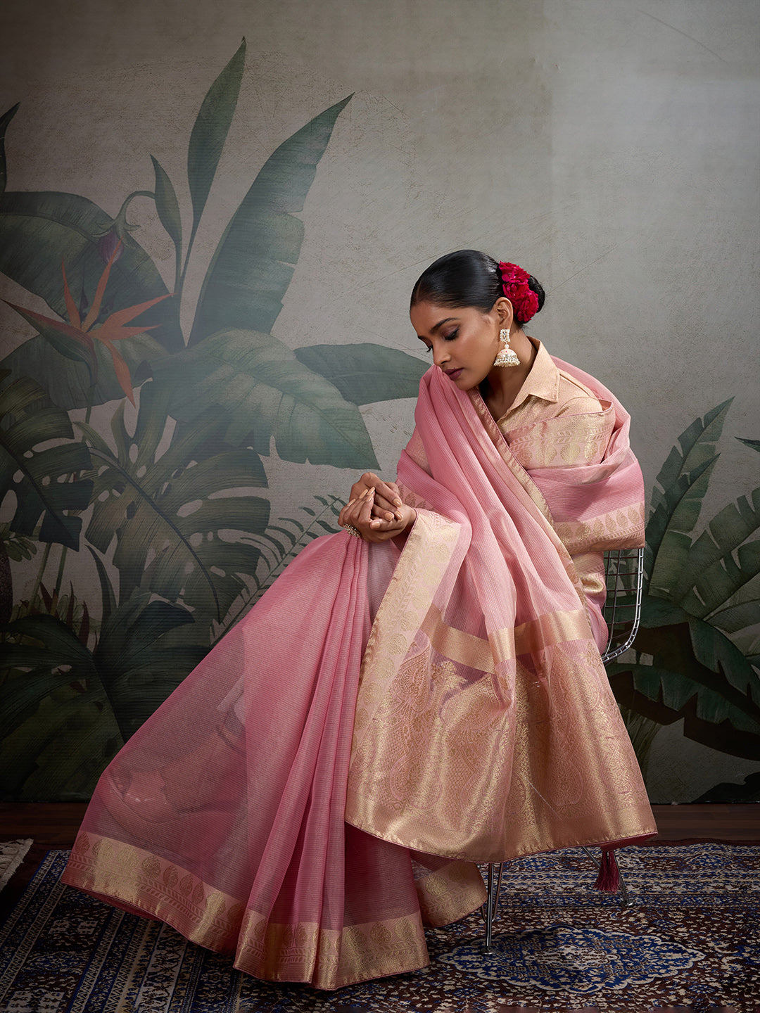 Woven Design Linen Blend Saree