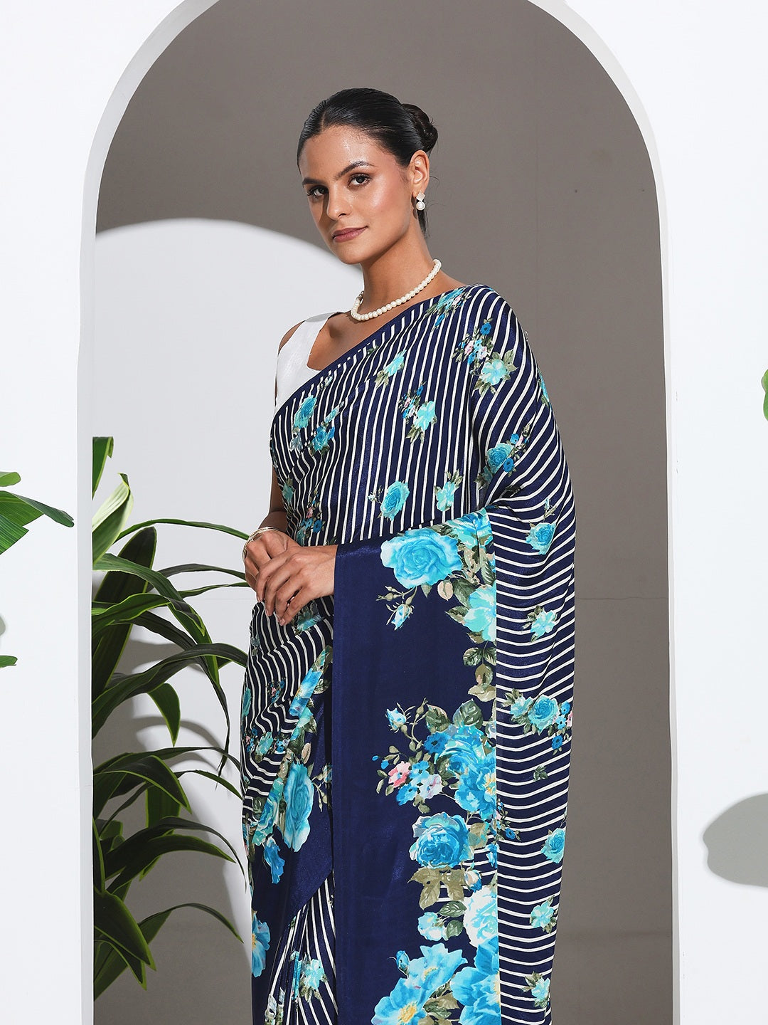 Digital Printed Crepe Saree