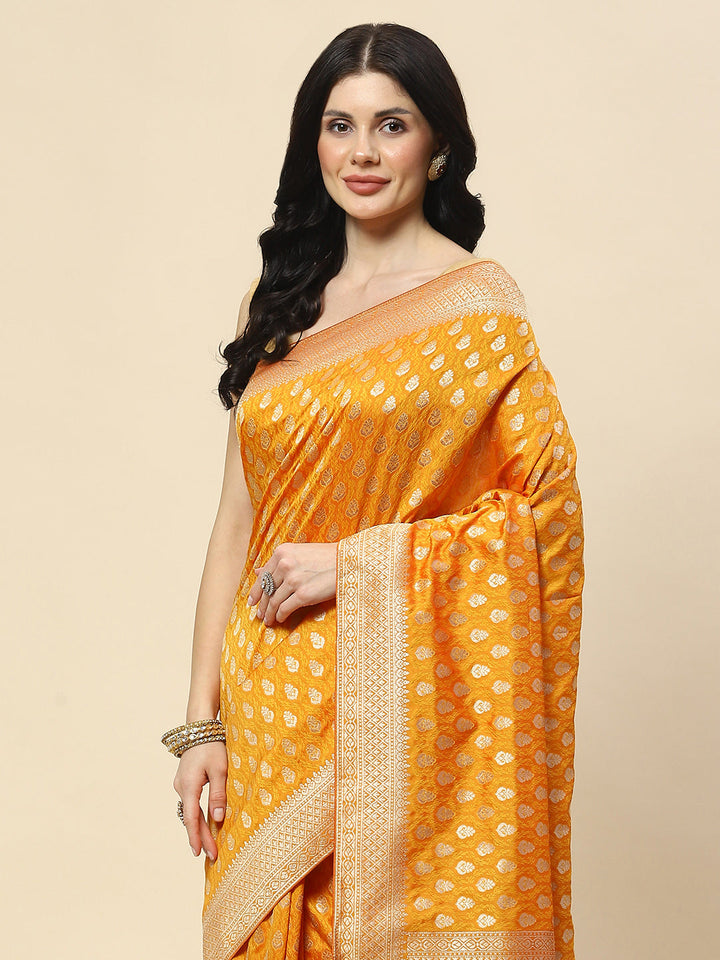 Zari Booti Woven Art Silk Banarsi Saree