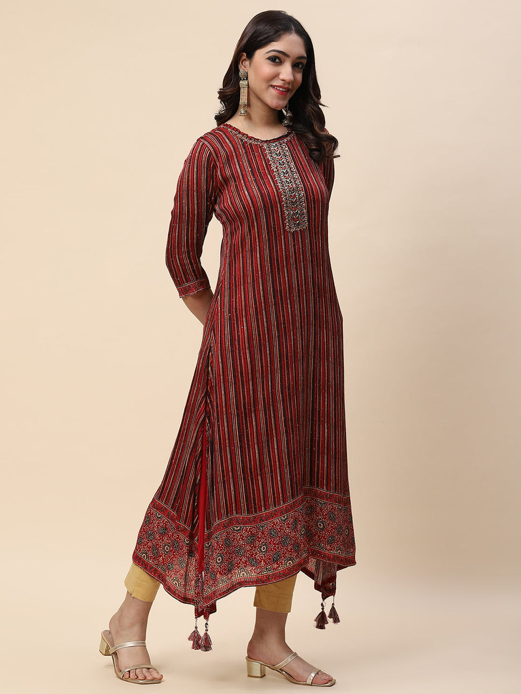 Printed & Sequin Work Georgette Kurta