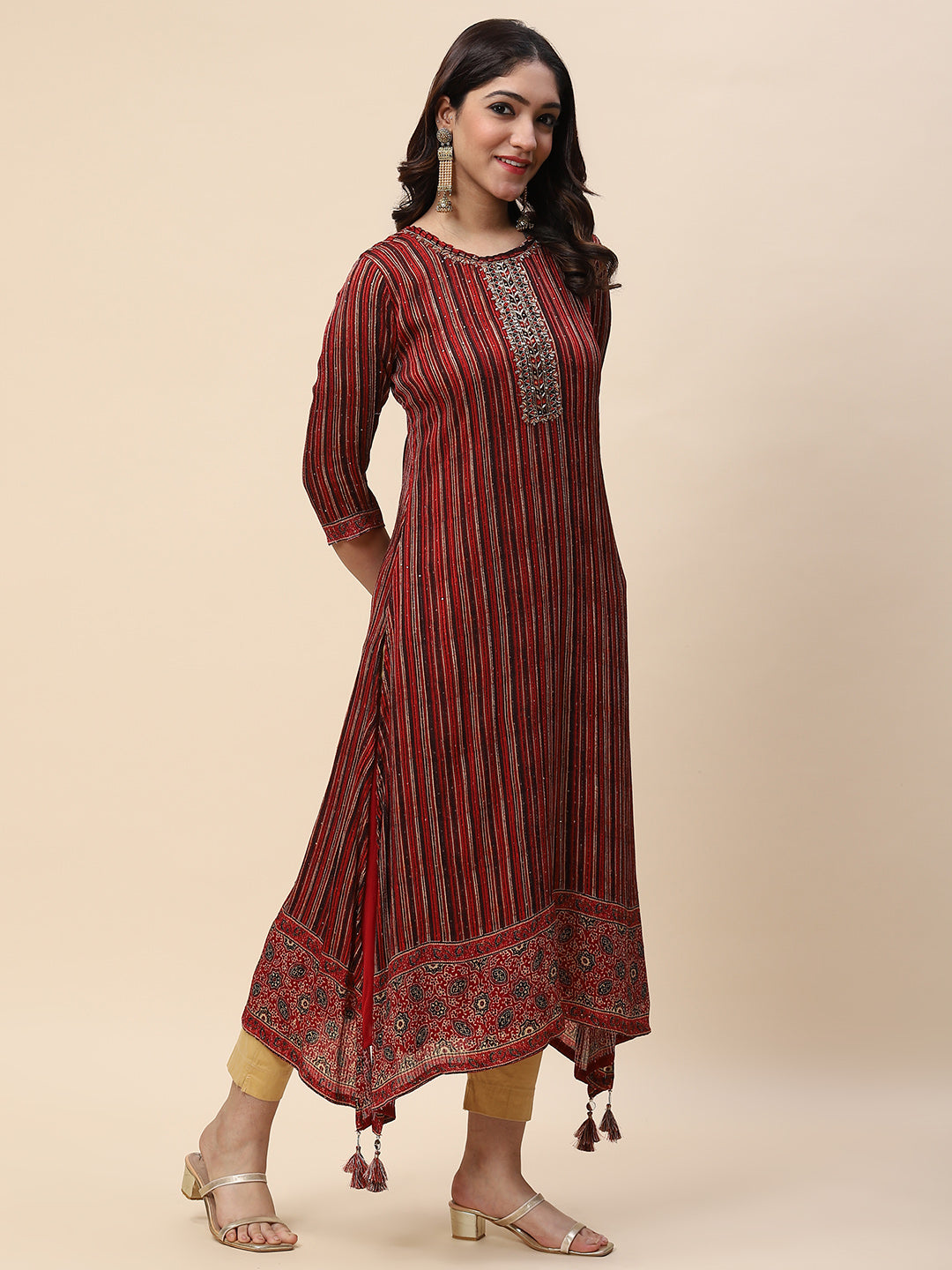 Printed & Sequin Work Georgette Kurta