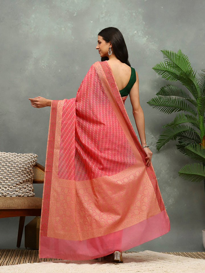 Resham Woven Design Cotton Blend Woven Saree