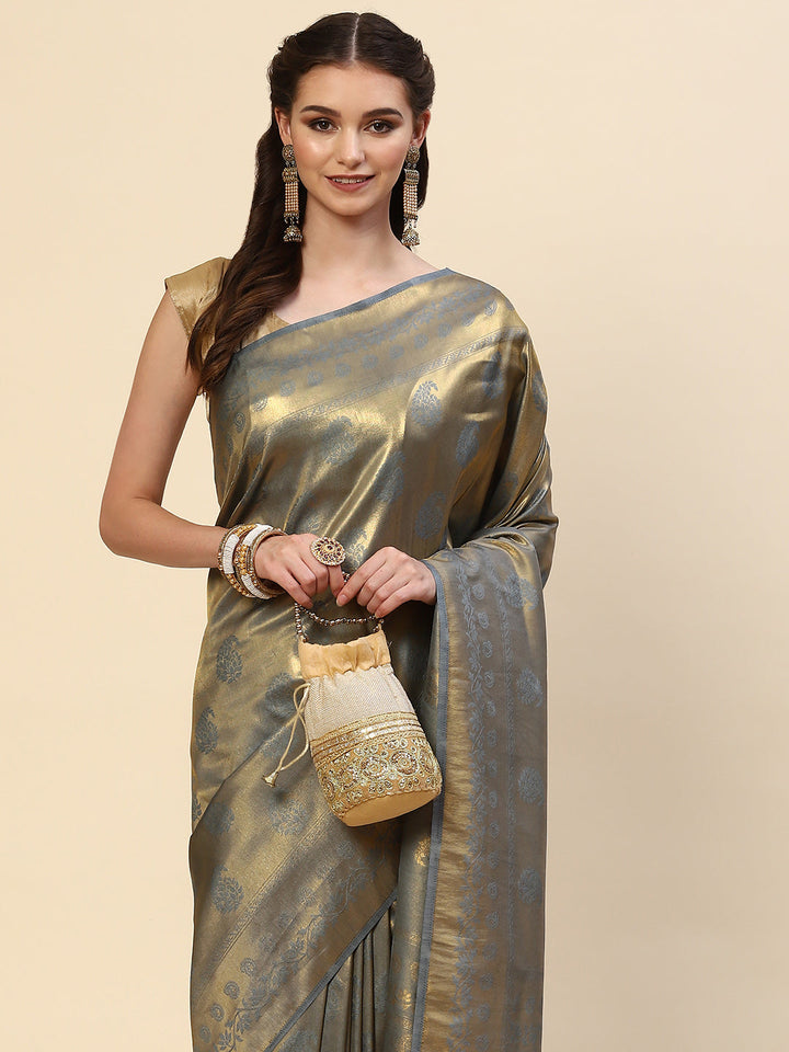 Plain Zari Border Handloom Woven Saree