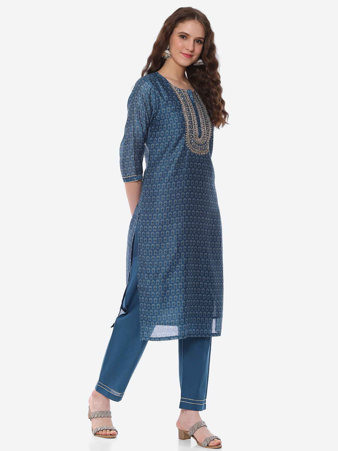 Gota Work Chanderi Kurta With Pant