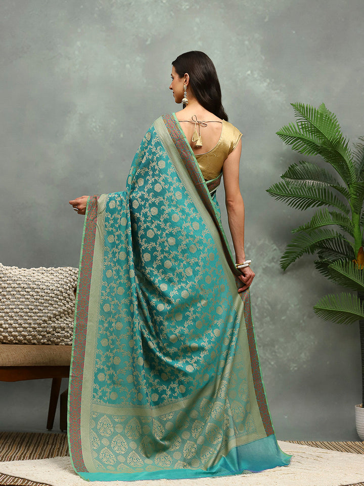 Resham Woven Design Cotton Blend Woven Saree