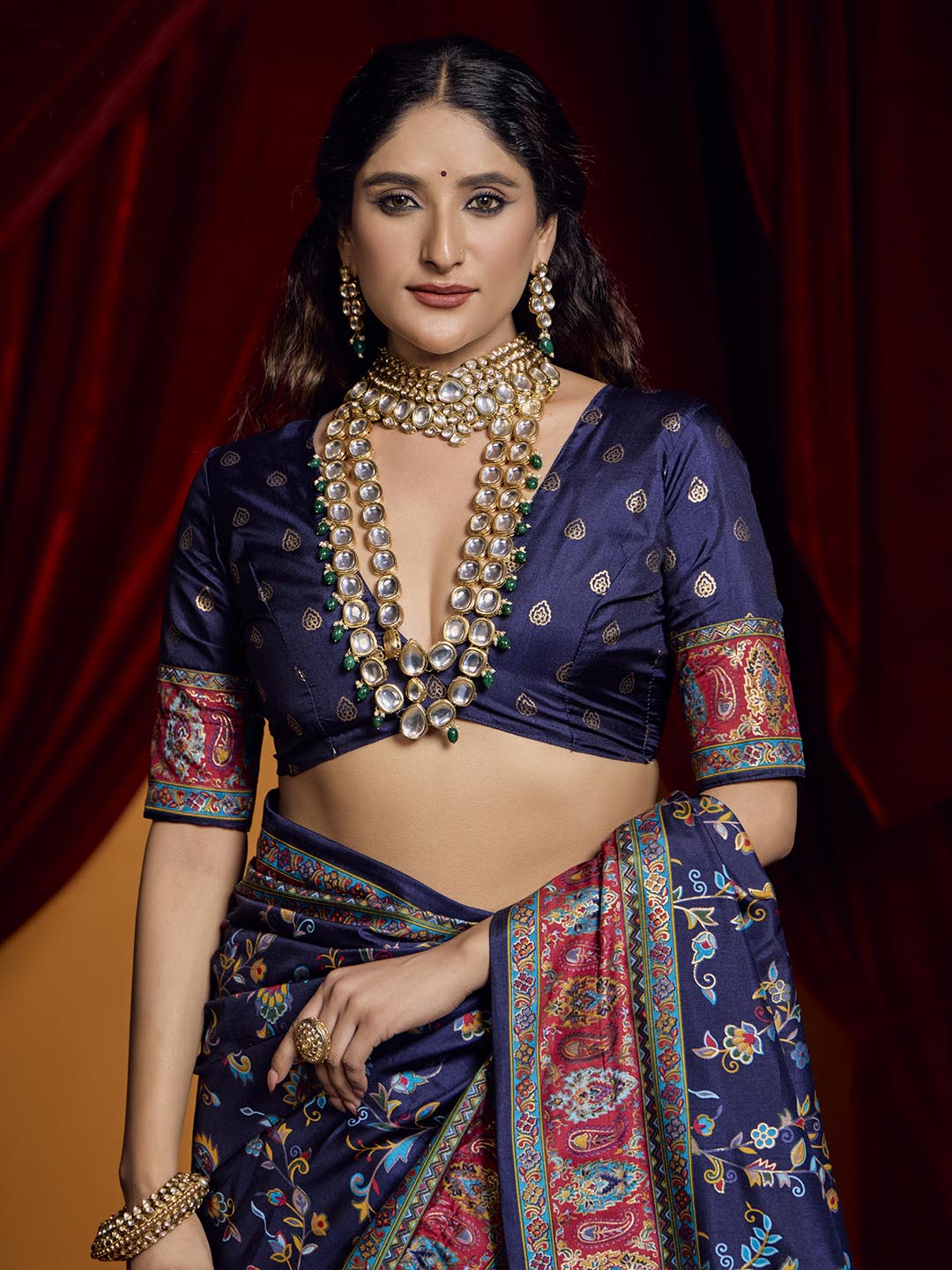 Digital Printed Art Crepe Saree