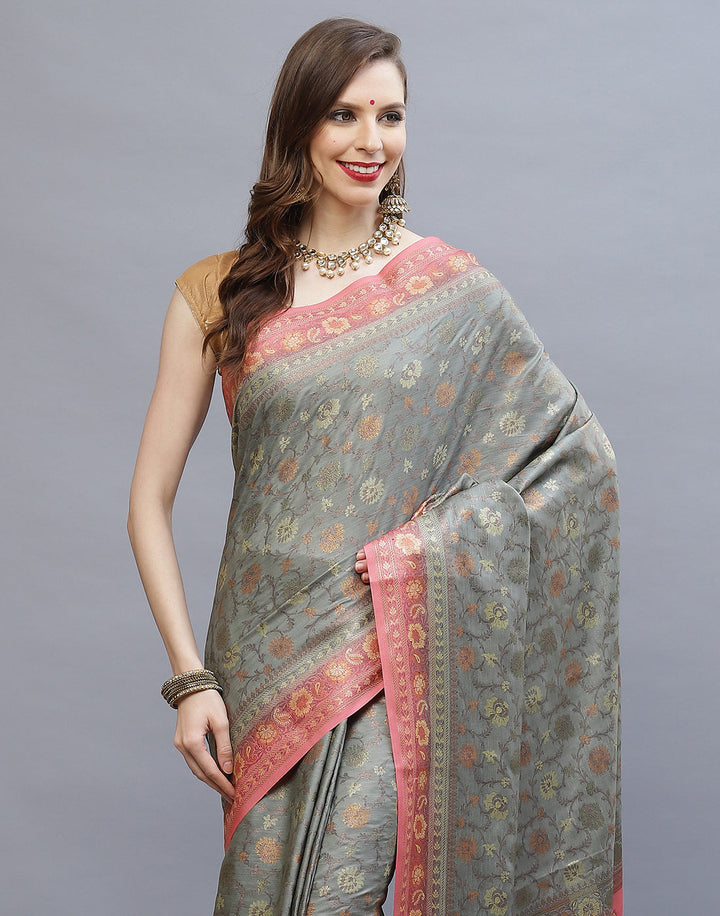 Resham Jaal Tussar Woven Saree