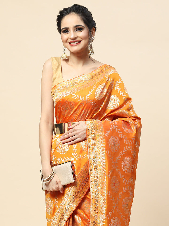 Stone Jaal Woven Banarasi Saree
