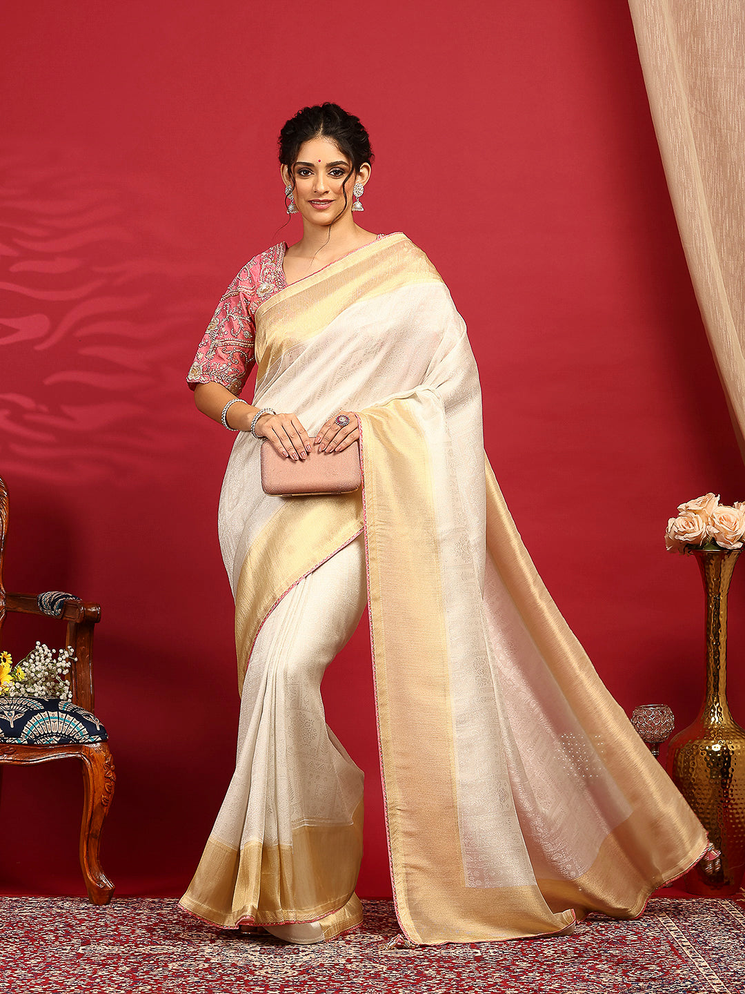 Embroidered Banarasi Saree