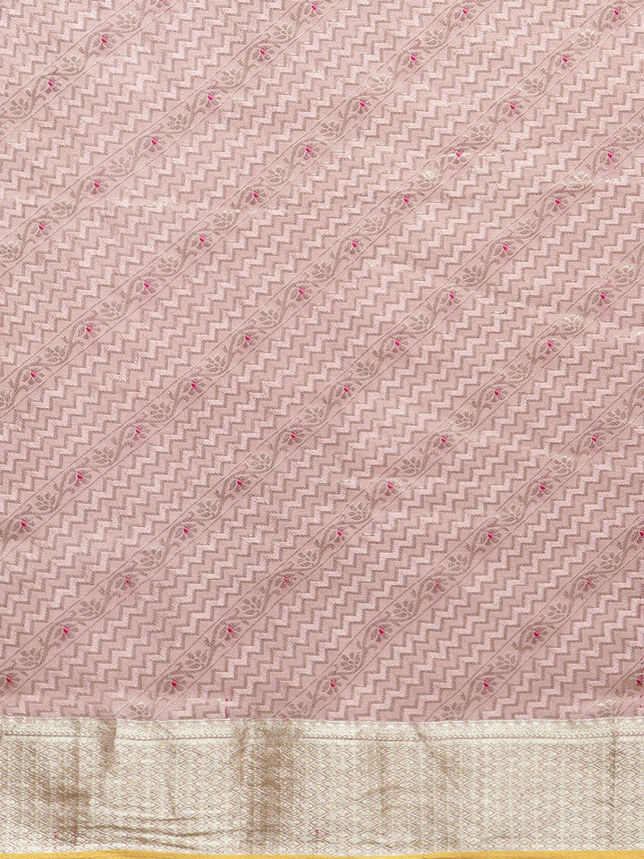 Brocade Zari Jaal Crepe Plain Saree