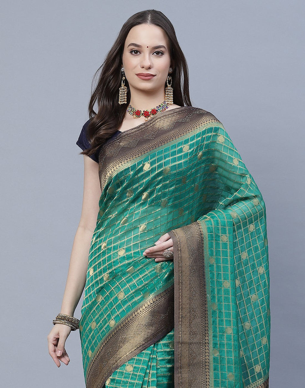 Organza Embroidery Saree