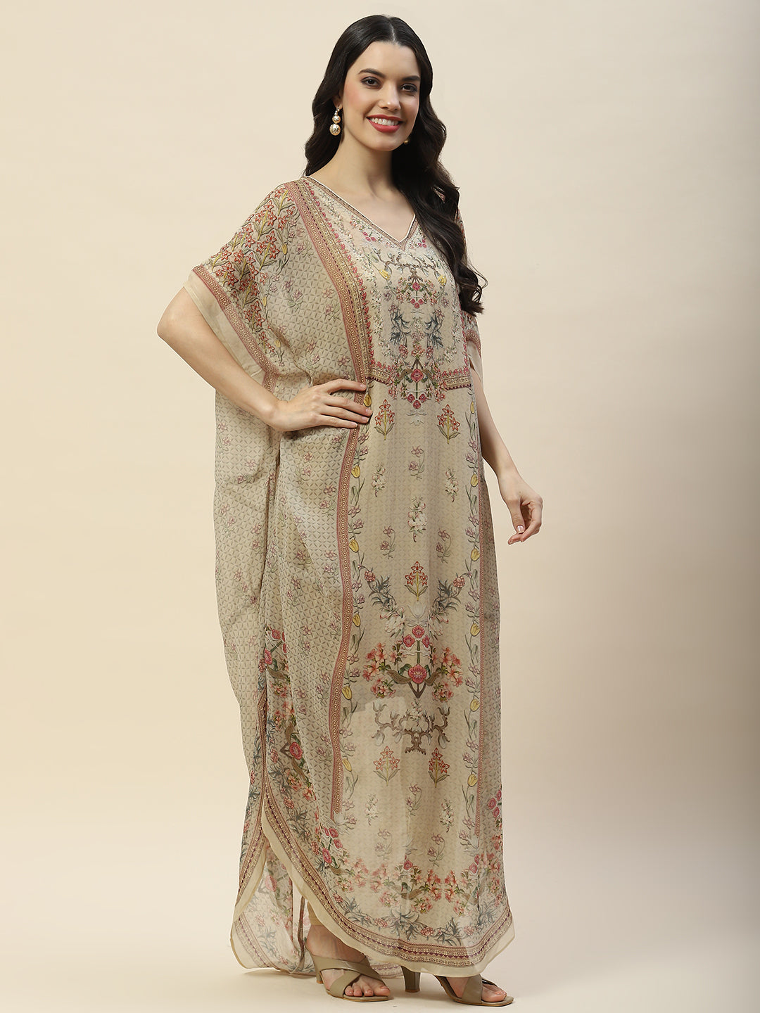 Digital Print Georgette Kaftan Kurta