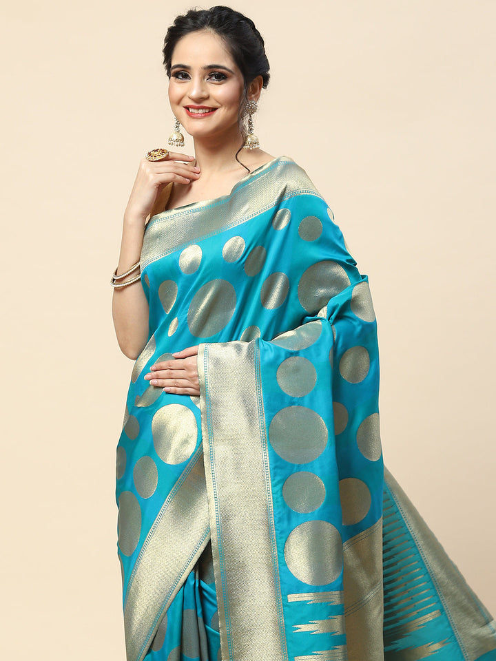 Zari Jaal Banarasi Woven Saree