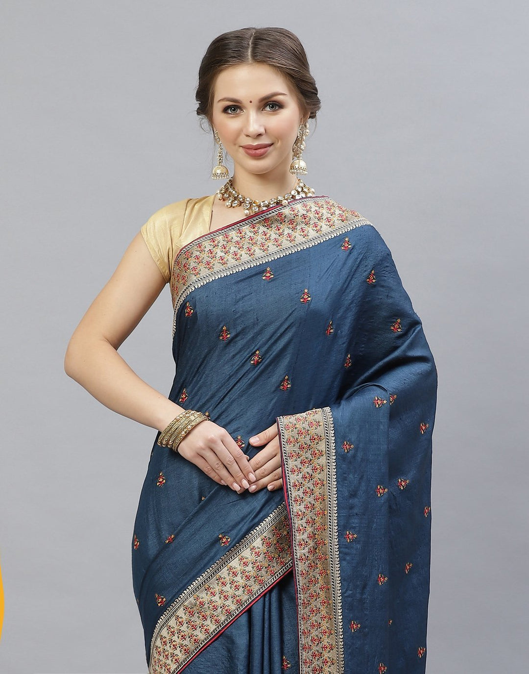 Embroidered Tusssar Saree