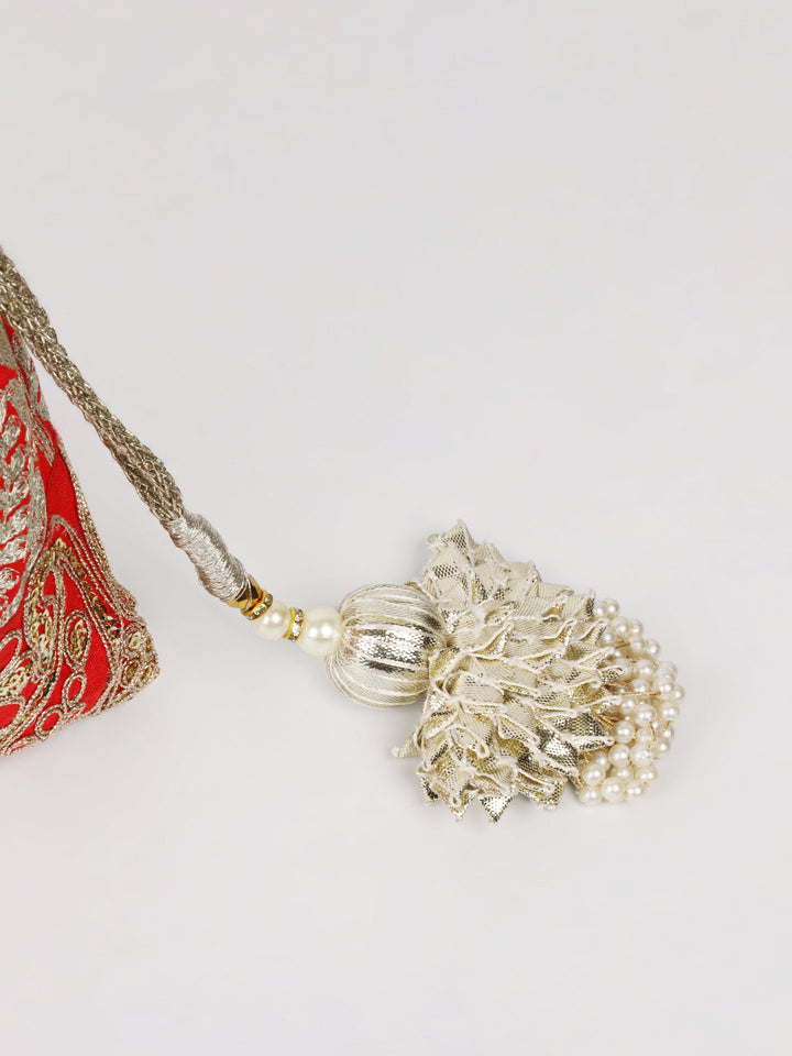 Stylish Red Potli Bag