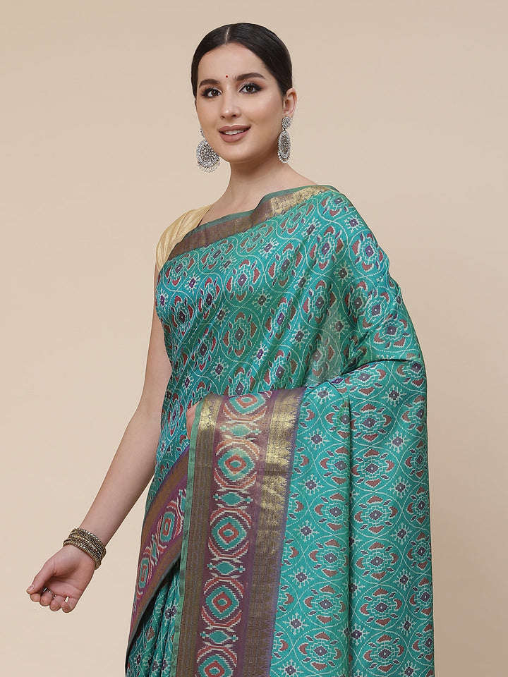 Patola Art Handloom Printed Saree