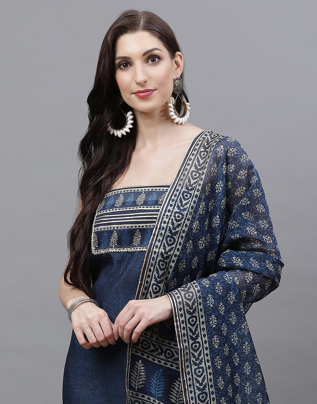 Chanderi Printed Suit piece