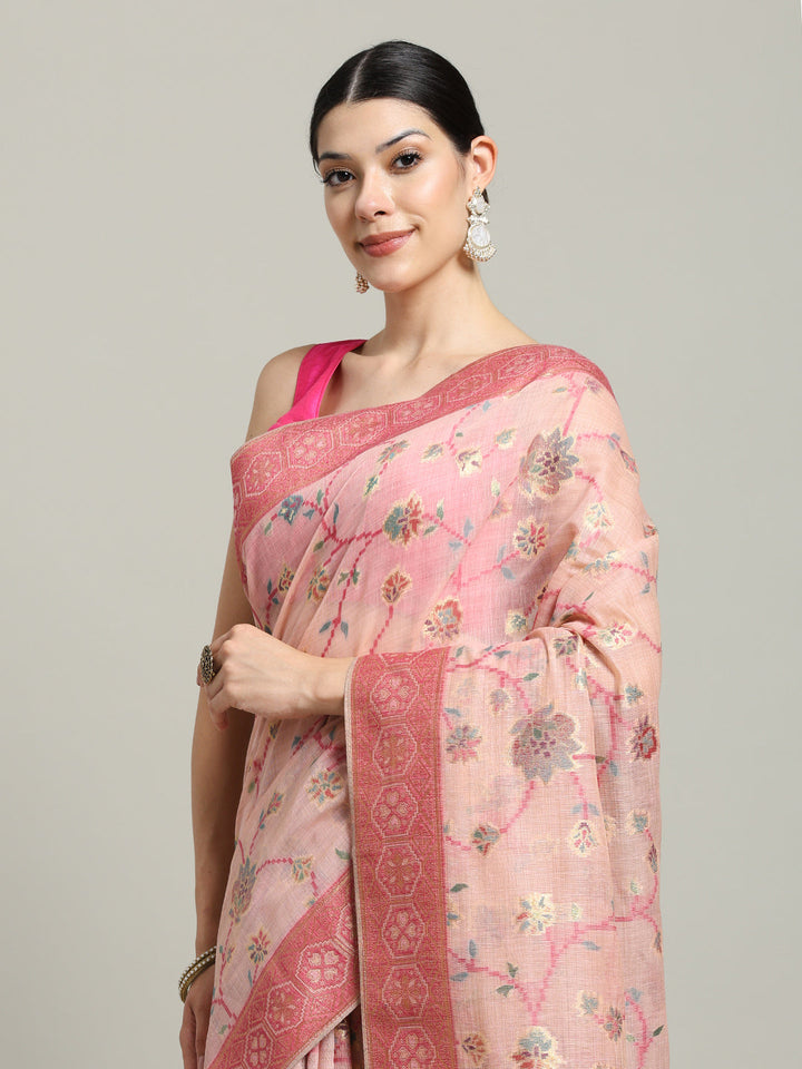 Zari Jaal Art Silk Woven Saree