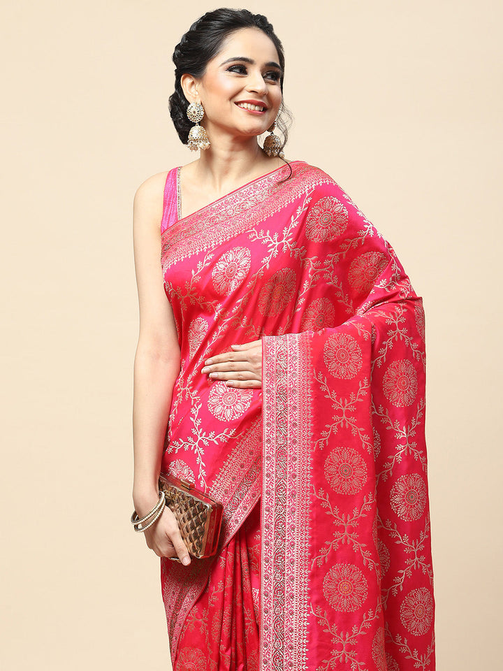 Stone Jaal Woven Banarasi Saree