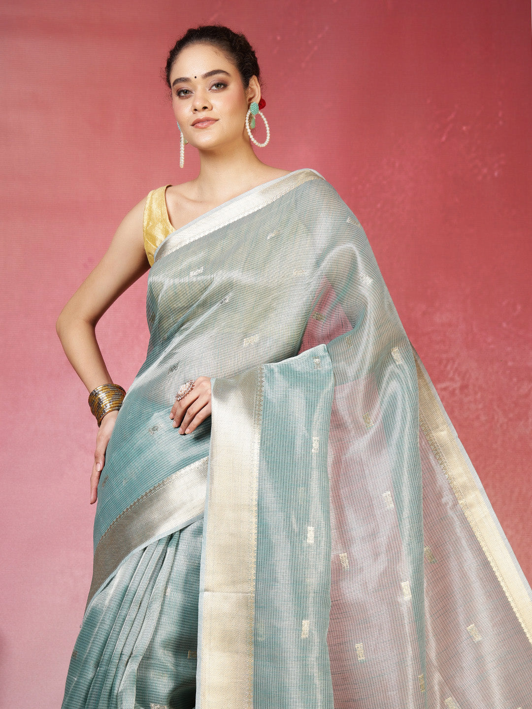 Woven Design Tissue Saree