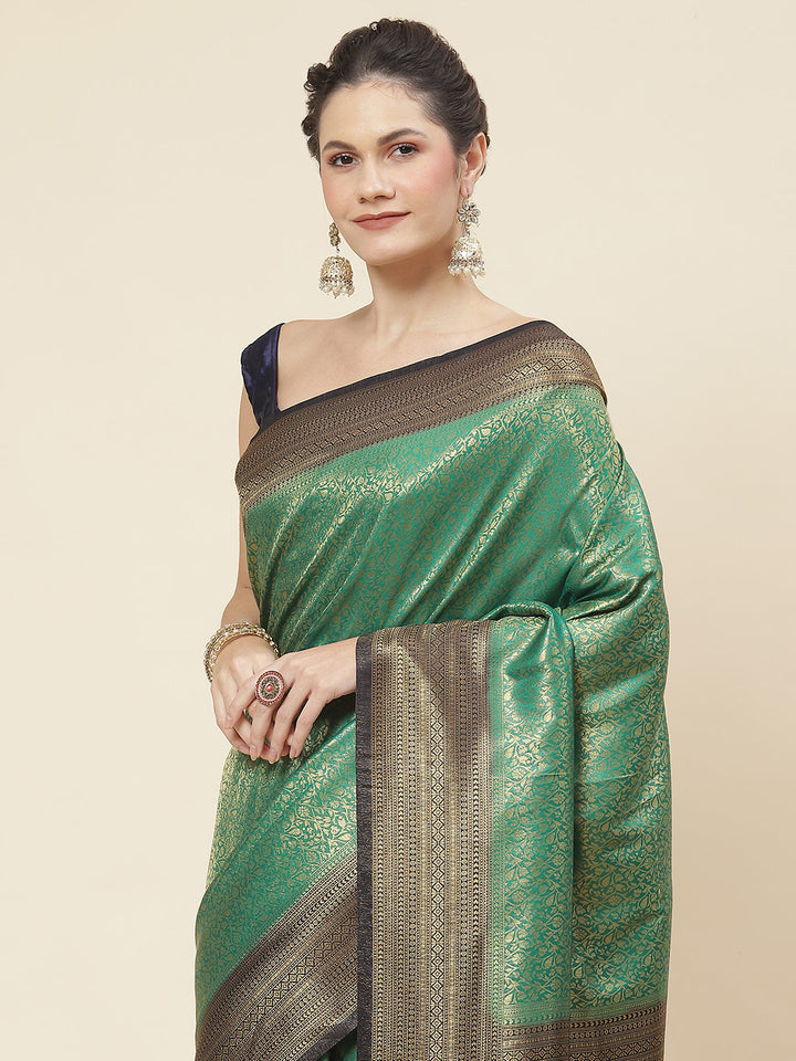 Zari Jaal Woven Handloom Saree