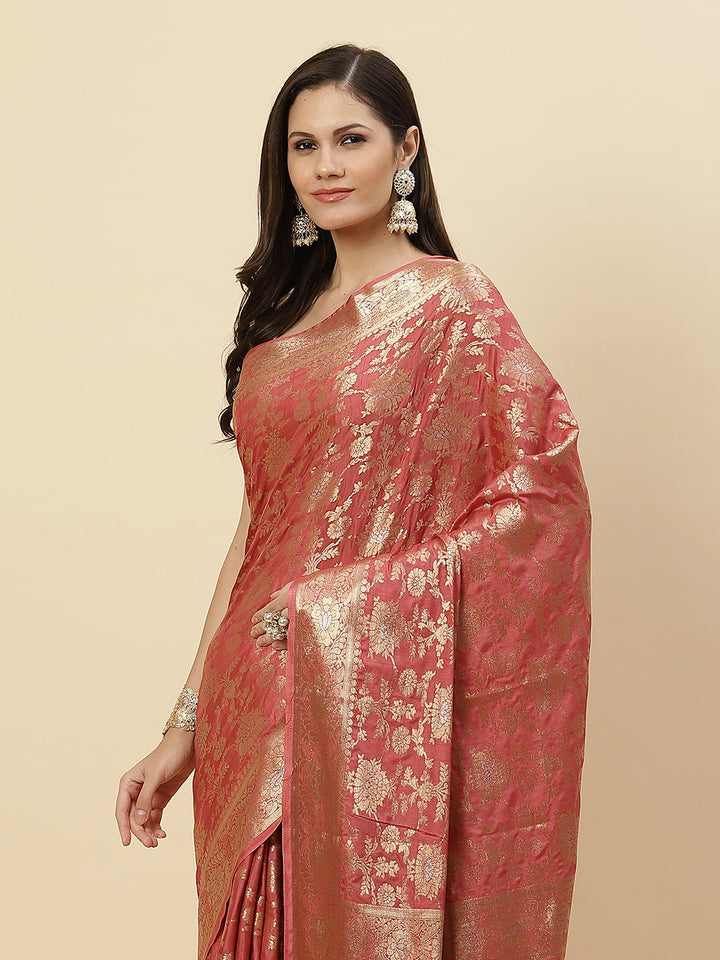 Zari Jaal Art Handloom Woven Saree