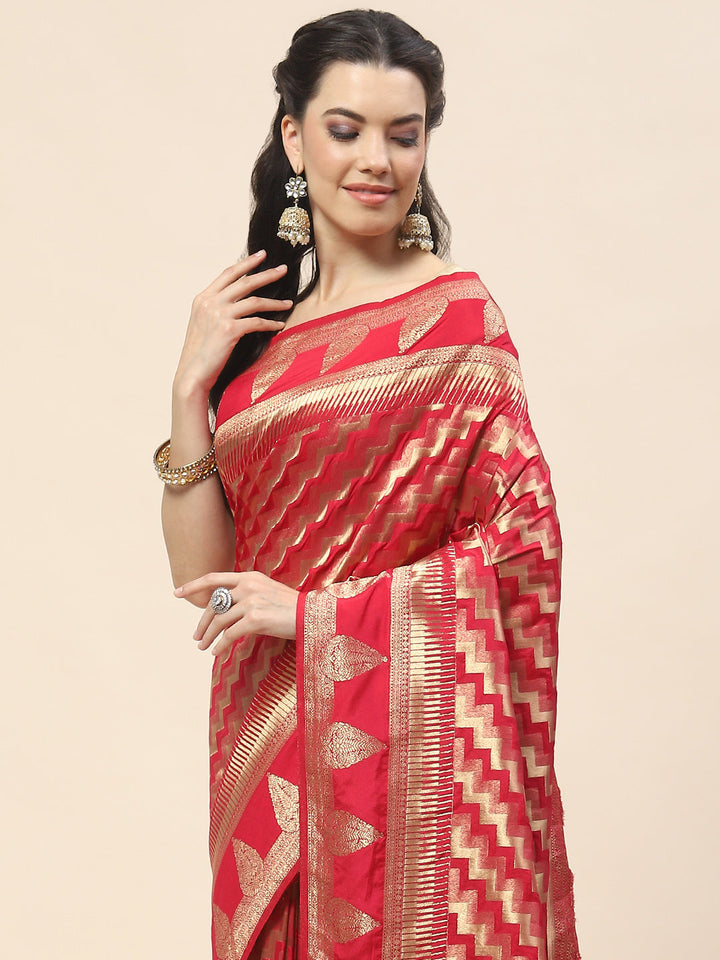 Zari Jaal Woven Handloom Saree
