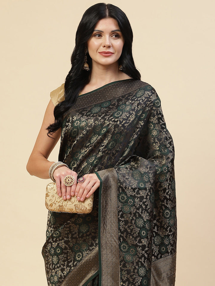 Floral Stone Work Banarasi Saree