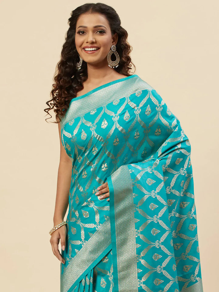 Zari Jaal Handloom Woven Saree