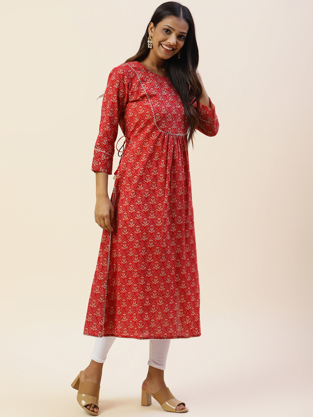 Floral Printed Cotton Kurta