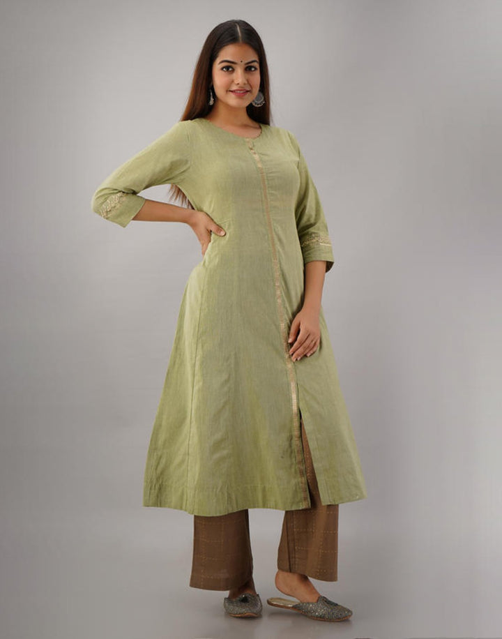 Printed Cotton Anarkali Kurti With Pant