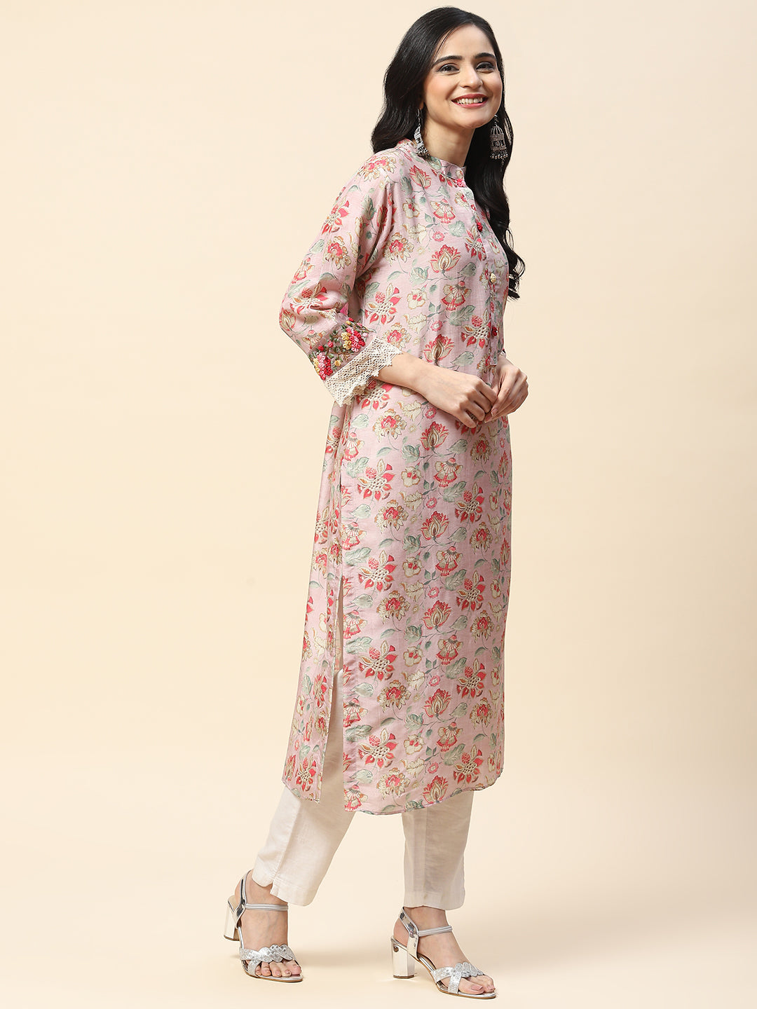 Floral Printed Cotton Kurta