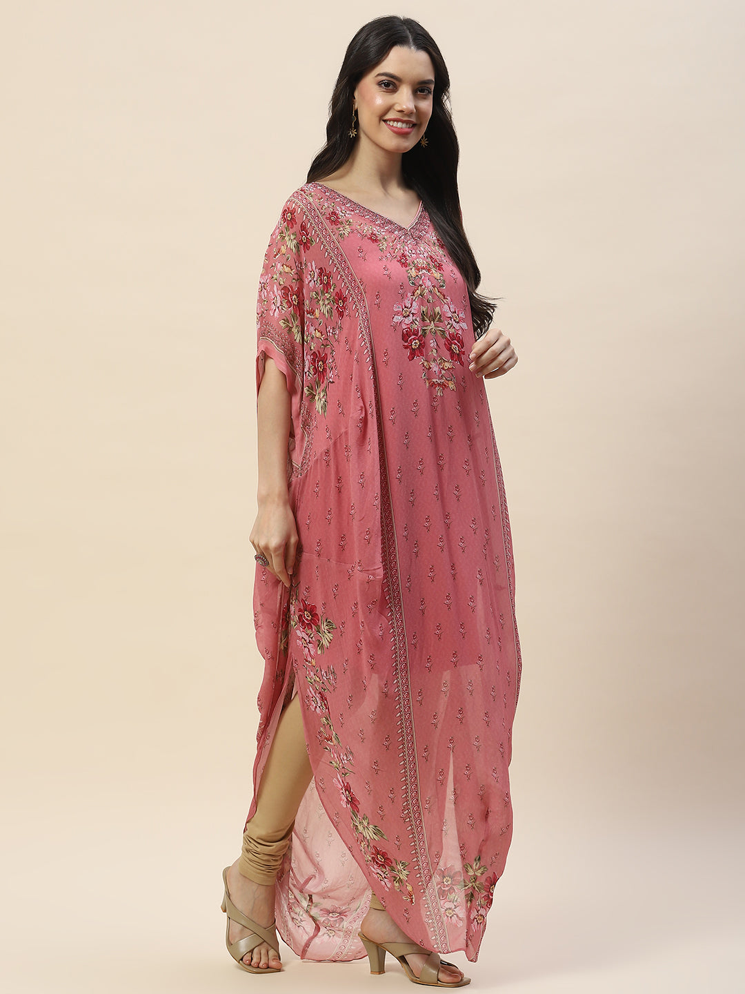 Digital Print Georgette Kaftan Kurta