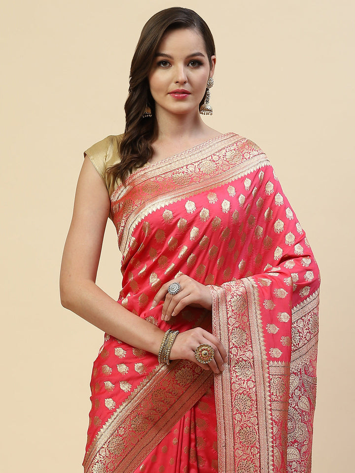 Stone Jaal Banarasi Woven Saree