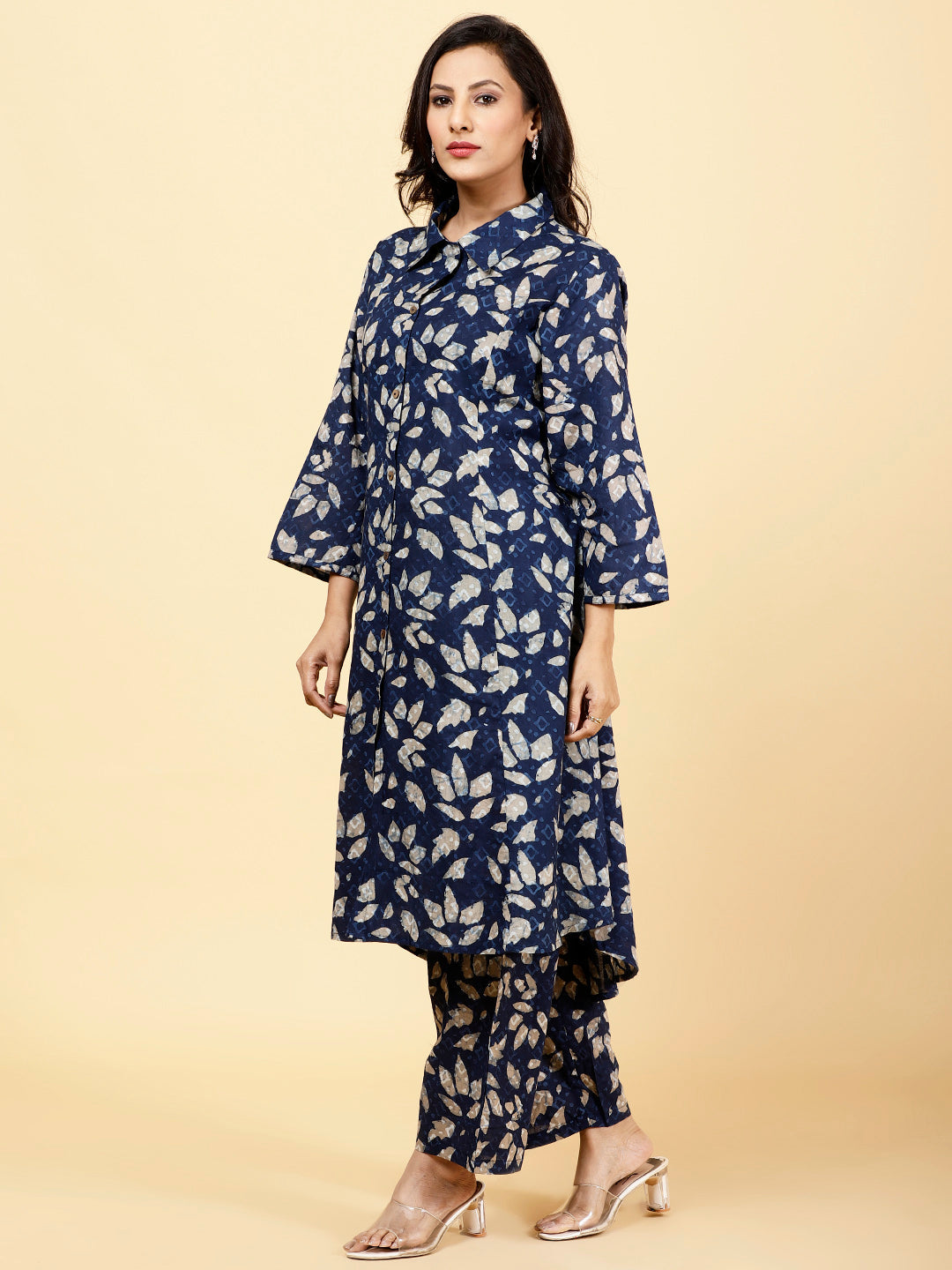 Printed Cotton Kurta With Pants